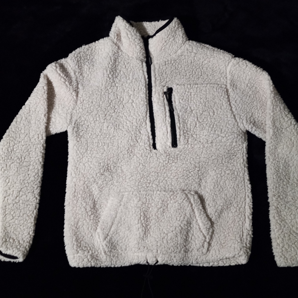 White half zip up sweater